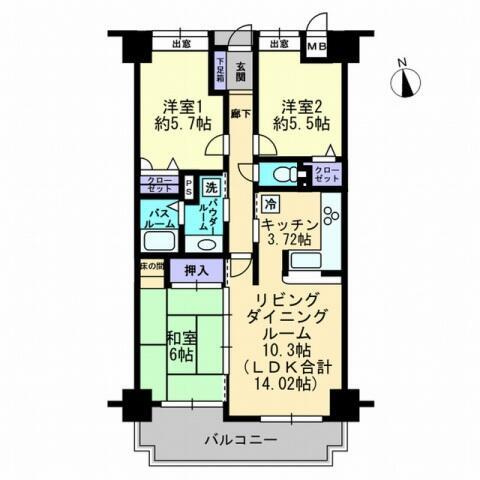 アルファステイツ高須の間取り|間取図 