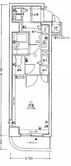 ライオンズマンション大森本町第３の間取り|間取りです。