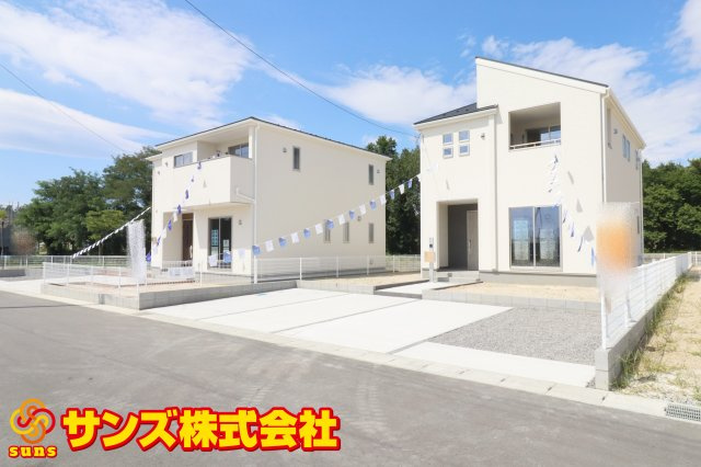 郡山市田村町東山1丁目1期　　　1号棟　　　守山小学校、守山中学区　の外観|南西側から見た区画全体♪