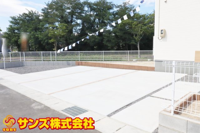 郡山市田村町東山1丁目1期　　　1号棟　　　守山小学校、守山中学区　の外観|駐車スペース♪