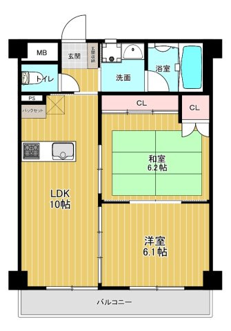 シャトー橿原の間取り