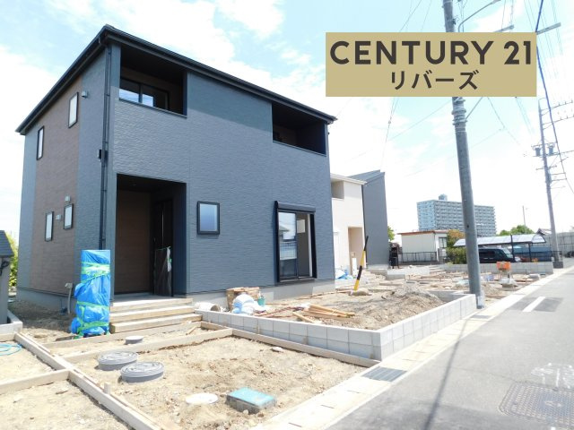 津島市大字日光字東浦の新築一戸建の外観|☆１号棟☆ 　　いつでもご案内出来ます♪（お問合せ当日、平日、水曜、夜間でもＯＫ）　敷地６３．５２坪！　長期優良住宅♪　駐車並列４台ＯＫ！　南に広い庭付き♪　続き間ＬＤＫ２２．０帖！　収納豊富♪