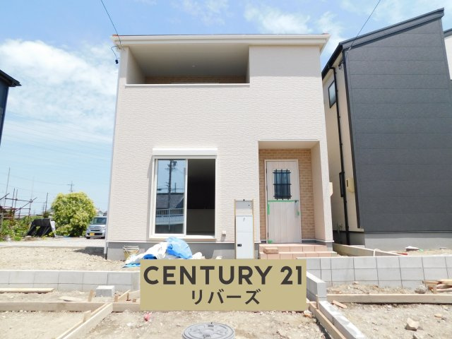 津島市大字日光字東浦の新築一戸建の外観|☆２号棟☆ 　　いつでもご案内出来ます♪（お問合せ当日、平日、水曜、夜間でもＯＫ）　南向き！　敷地５６．７５坪！　長期優良住宅♪　駐車並列３台ＯＫ！　広い庭付き♪　バルコニー２ヶ所！　収納豊富！
