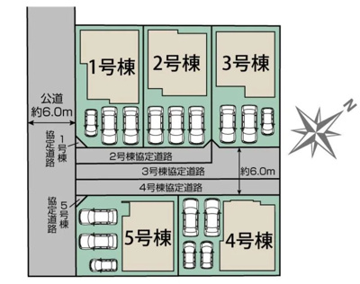 【区画図】 | 浜松市中央区葵西6丁目 新築一戸建て 5号棟 | 5号棟の区画図です