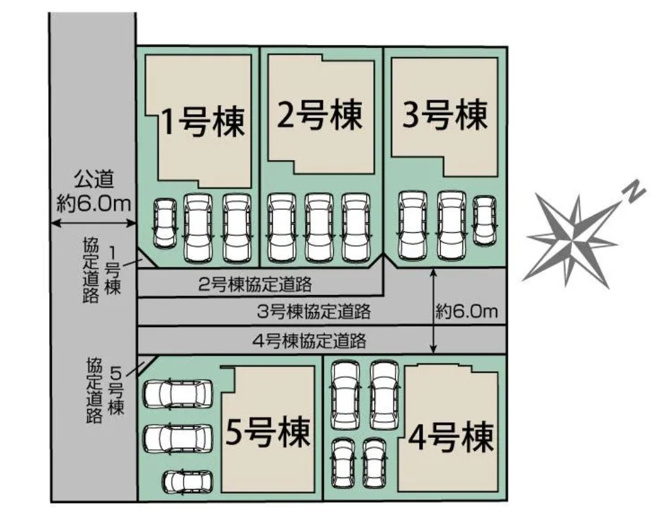 【区画図】 | 浜松市中央区葵西6丁目 新築一戸建て 5号棟 | 5号棟の区画図です