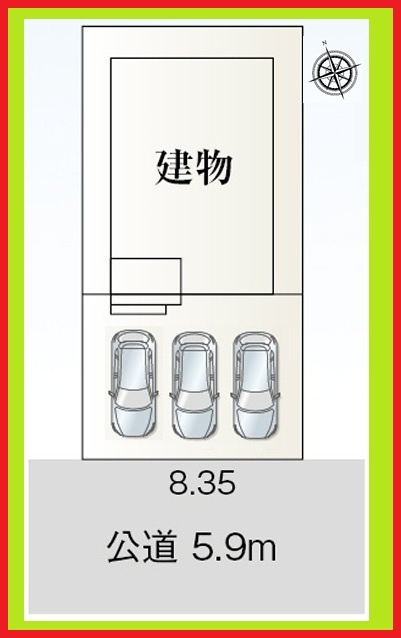 愛西市北一色町昭和の新築一戸建の区画図|◇区画図◇