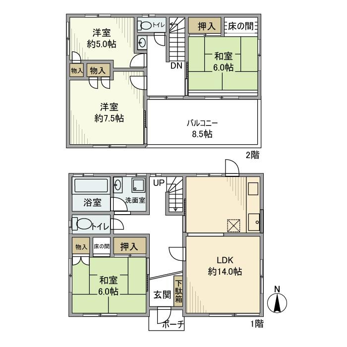 宮戸戸建の間取り