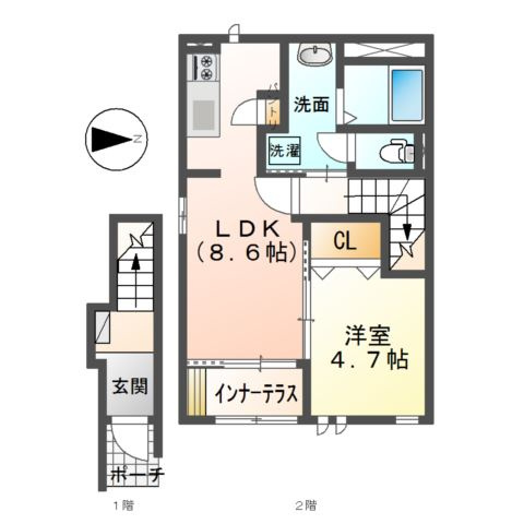 K’s HOUSE上中野の間取り