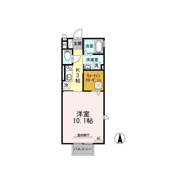 岐阜市岩地１丁目のアパートの間取り
