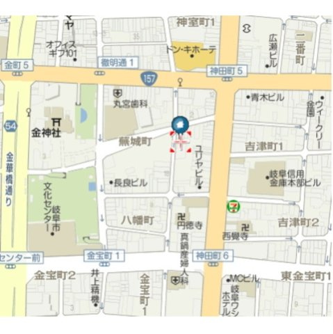 岐阜市蕪城町の駐車場の外観