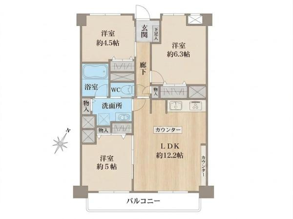 【間取り】 | 上野毛マープル松原 | （ご見学可能ですのでお気軽にお問合せ下さい）