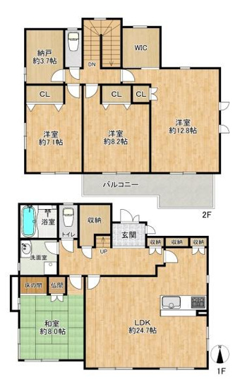 【間取り】 | 西区竹の台1丁目　中古戸建