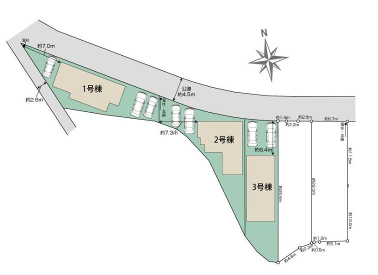 小田原市矢作新築戸建て　3号棟の区画図|区画図「小田原市矢作新築戸建て」