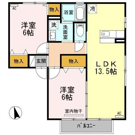 【間取り】 | セジュールアルカディア　B棟