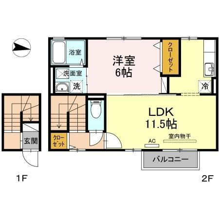 【間取り】 | ファインシーク　B棟