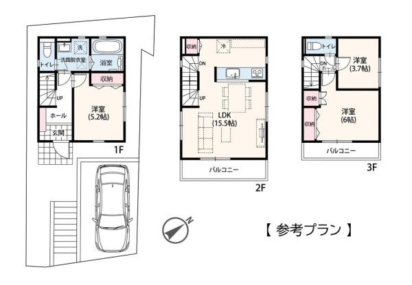 横浜市西区久保町の売地のその他|建物参考プラン（間取図）
