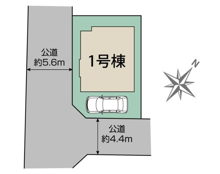 泉区中田北3丁目新築戸建て　1号棟の区画図|区画図「泉区中田北3丁目新築戸建て」