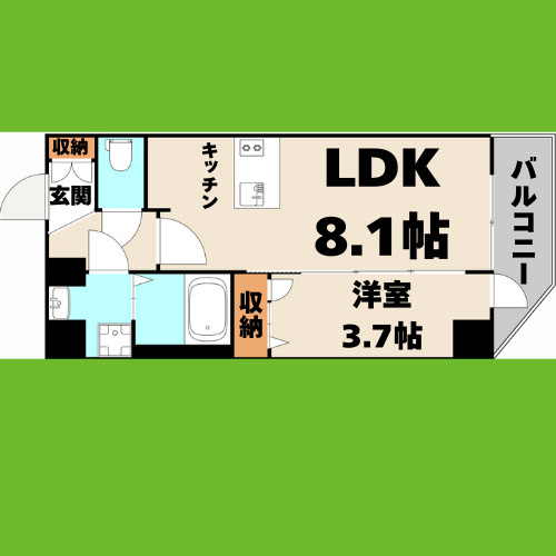 メイクス上前津Ⅲの間取り
