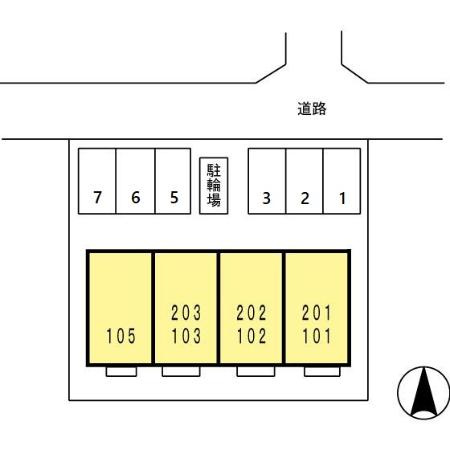 シャトレ中村の区画図