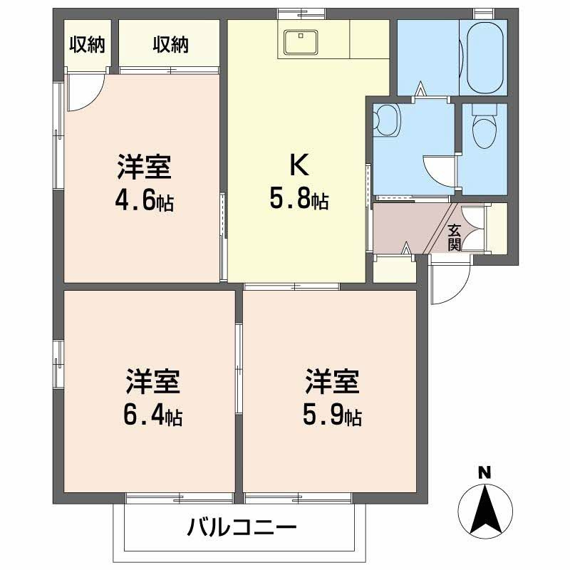 ベルフォーレＡ棟の間取り