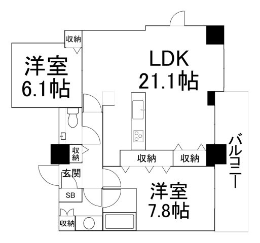 【間取り】 | クロスレジデンス大阪新町