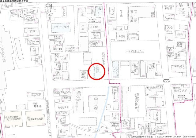 2026/5/30成約　賃貸　高山市花岡町　3.5万（2026/3/15新規）の地図