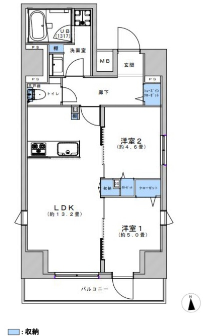 リヴシティ日暮里の間取り