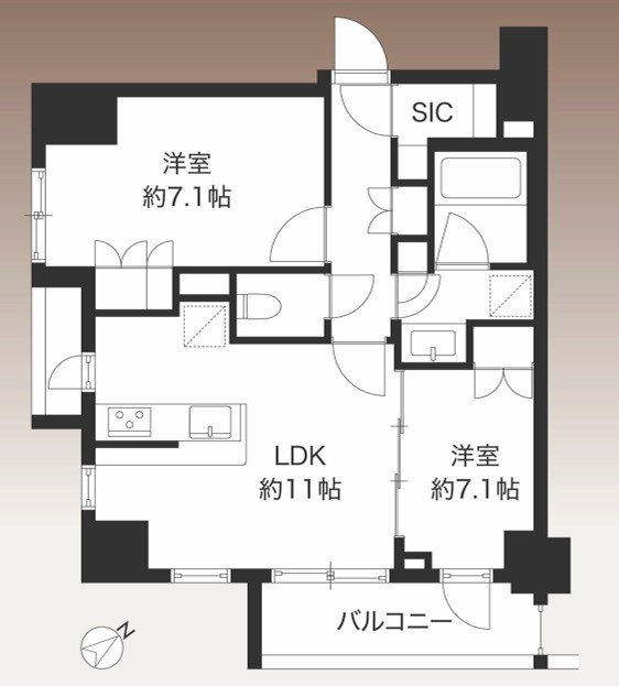リビオレゾン南池袋の間取り