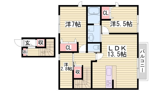 メゾン・すこやかの間取り