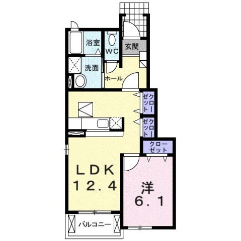 アンソレイユ西山Ⅱの間取り