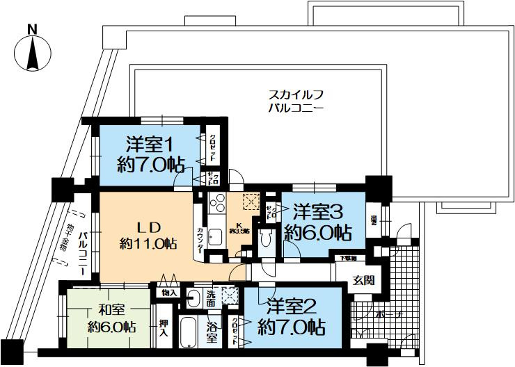 須磨シーサイドヒルズフォレストステージの間取り