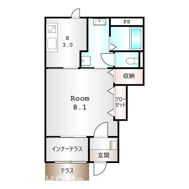 ガーデンハイツの間取り|当社、チルホームのHPもご覧ください(^^)/物件情報多数♪