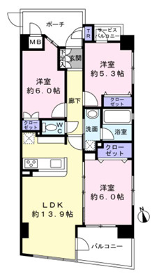 コンフレックス浮間公園の間取り
