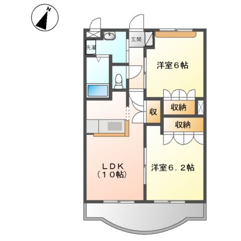 【間取り】 | ソレイユ妻鹿