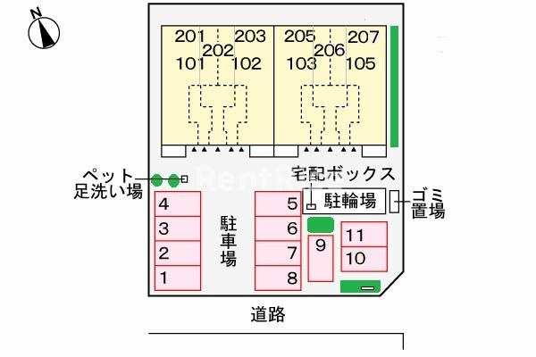 ヴィラ　ドリームの区画図