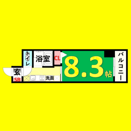 une semaine　名古屋市賃貸　仲介手数料無料の間取り
