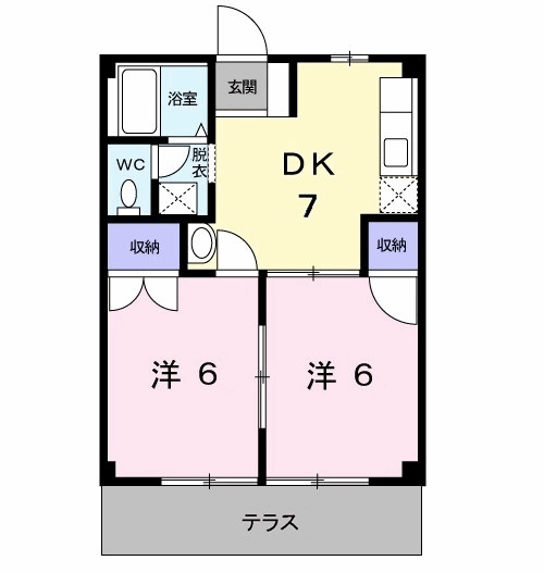合志市豊岡のアパートの間取り