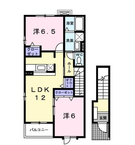 合志市幾久富のアパートの間取り