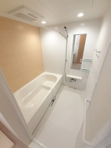 熊本市東区小山７丁目のアパートの浴室|日々の疲れを癒すお風呂付です