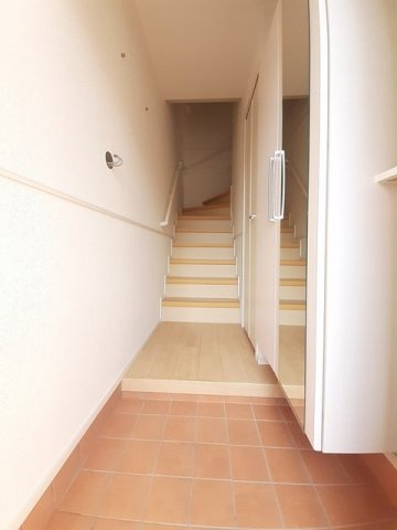 熊本市東区小山７丁目のアパートの玄関|玄関です