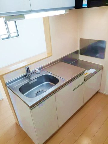 熊本市東区月出７丁目のアパートのキッチン|キッチンでお料理をお楽しみください