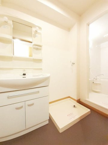 熊本市東区小山２丁目のアパートの洗面所|洗面所です