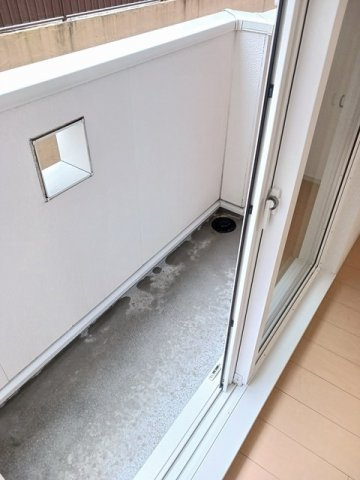 熊本市東区新南部３丁目のアパートのバルコニー|お洗濯にも便利なバルコニー付き