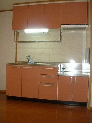 熊本市北区龍田７丁目のアパートのキッチン|使いやすいキッチンです