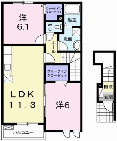 アプローズＢの間取り