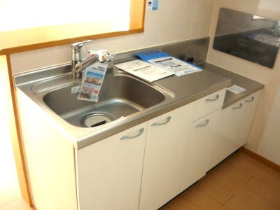 熊本市中央区黒髪６丁目のアパートのキッチン|キッチンでお料理をお楽しみください
