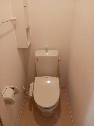 落ち着いた色調のトイレです