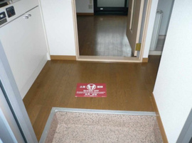 明るい玄関です