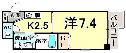 エイペックス神戸みなと元町CoastLineの間取り