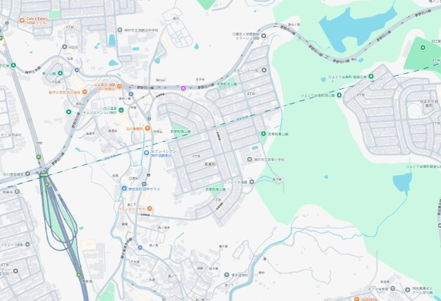 神戸市須磨区若草町　第1期　新築一戸建ての地図